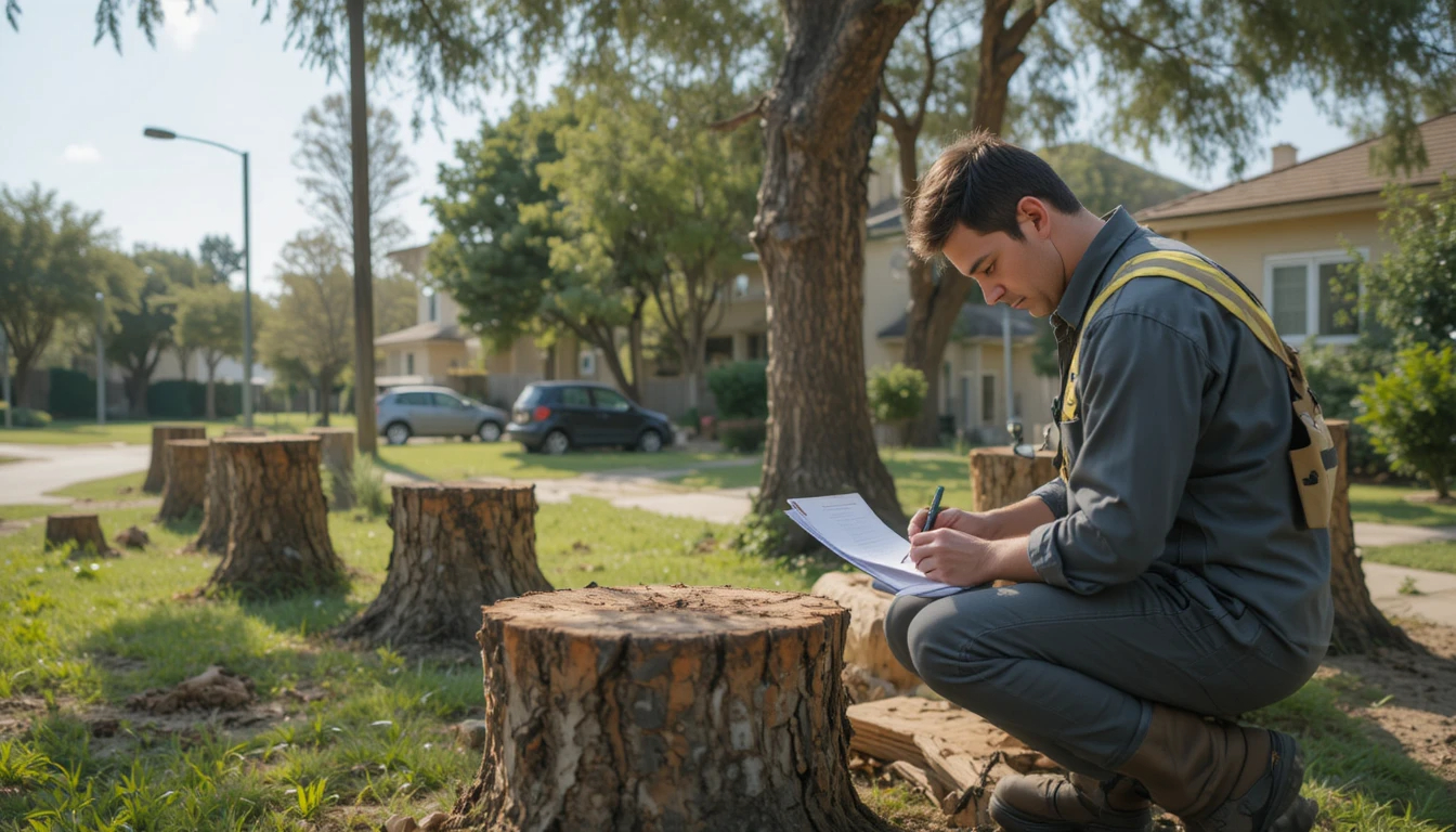 Agronomist documenting illegal tree cutting Israel