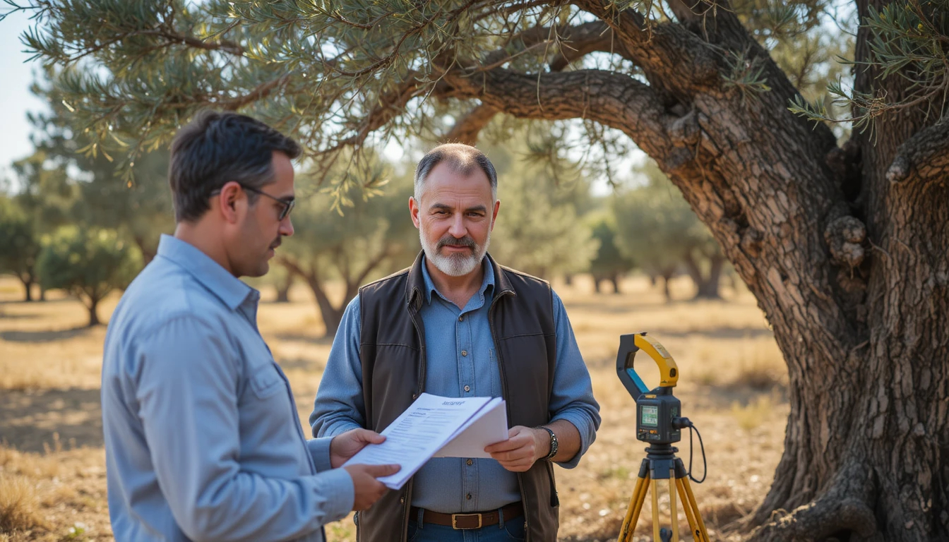 Arborist consulting olive tree Israel outdoors