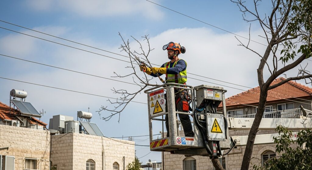 גיזום בקרבת קווי חשמל איך לעשות זאת נכון ובהתאם לחוק