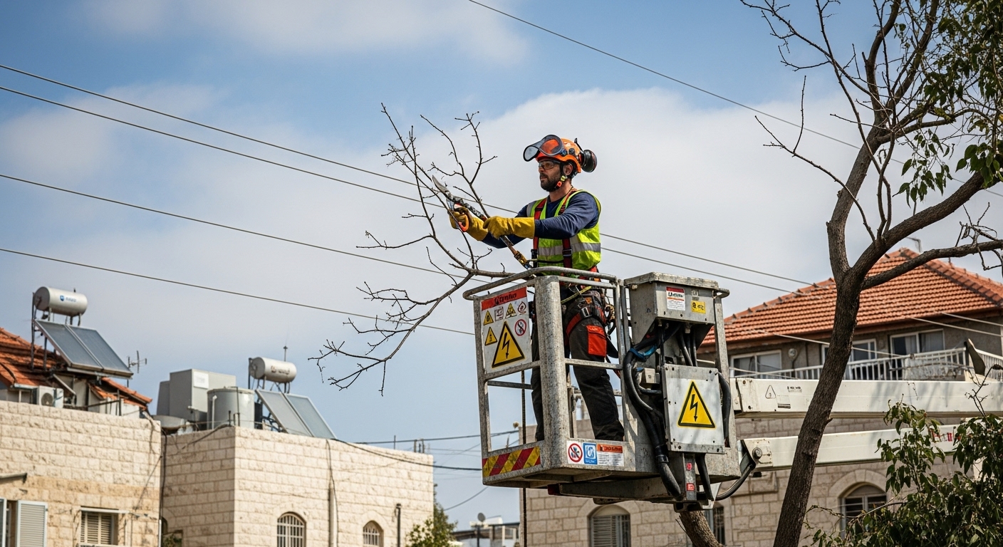 גיזום בקרבת קווי חשמל איך לעשות זאת נכון ובהתאם לחוק