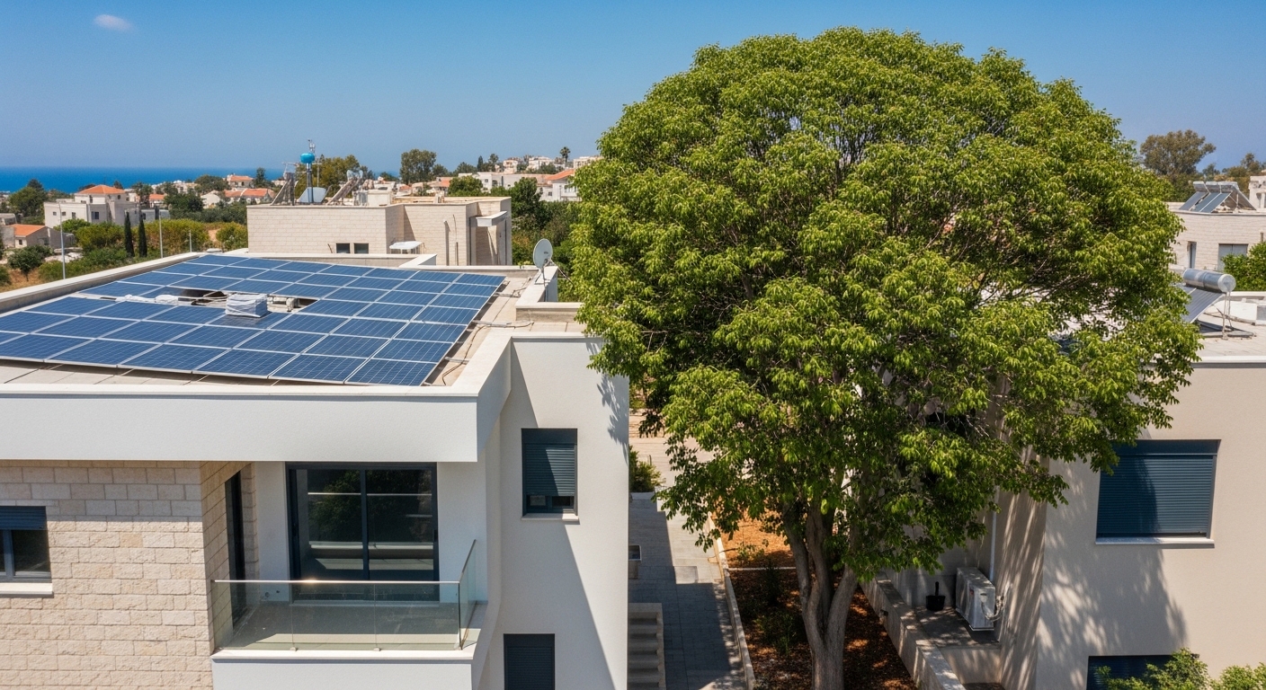 עצים ואנרגיה מתחדשת איך לשלב פאנלים סולאריים מבלי לפגוע בעצים