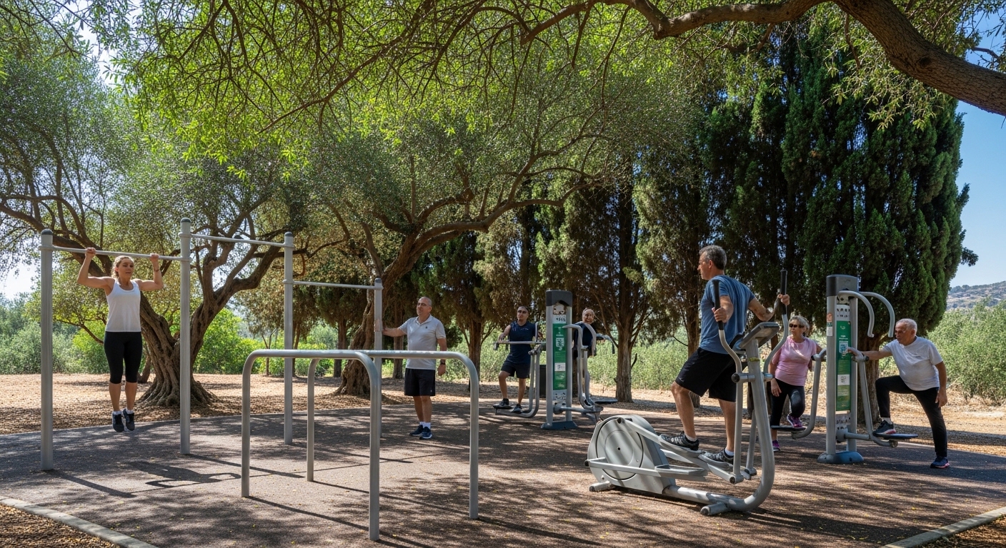 עצים במרכזי ספורט וחדרי כושר חיצוניים עיצוב חללי אימון