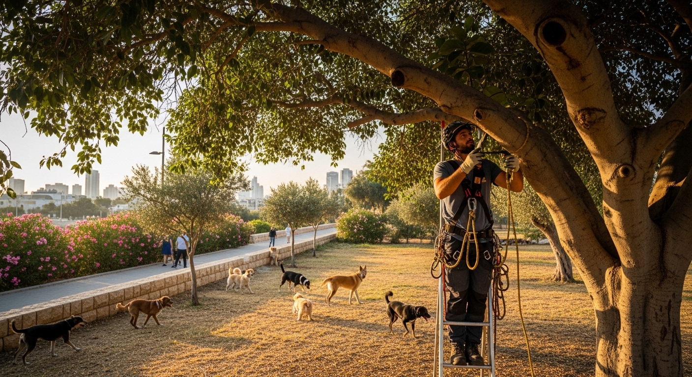 עצים בפארקי כלבים תכנון חללים משותפים לחיות מחמד וחיית הבר