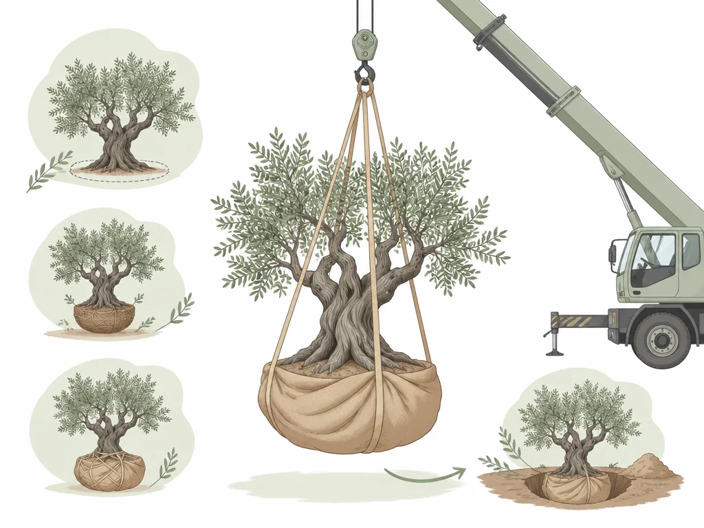 העתקת עץ זית עתיק בישראל — שיטות מקצועיות לשמירת מערכת שורשים
