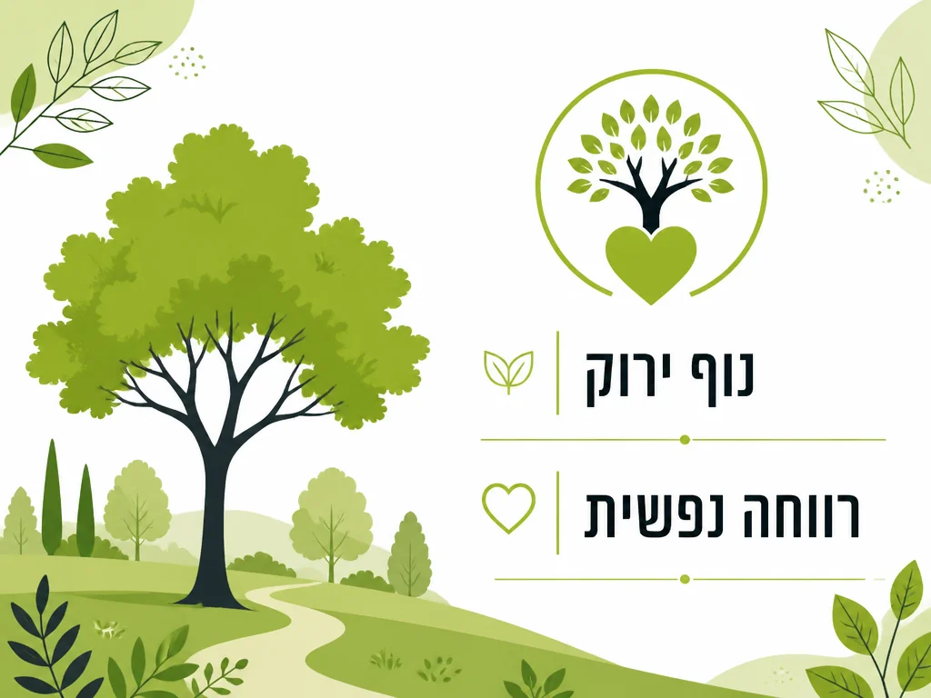 אינפוגרפיקה של עצים בריאות הנפש ורווחה